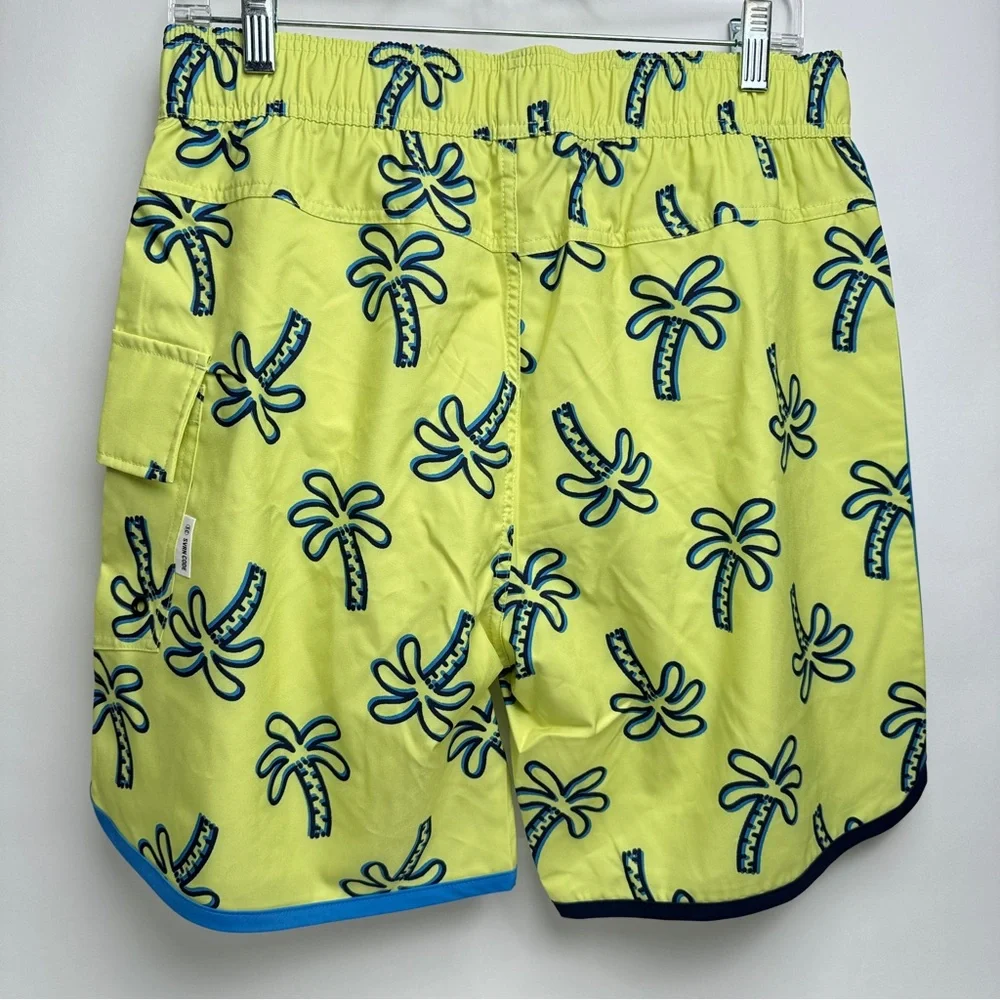 SVRN Sovereign Code Swim Trunks Mens‎ Medium Yellow Hawaiian Board Shorts NEW